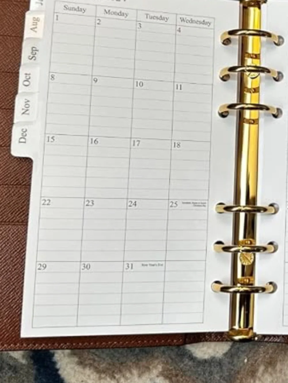 🆕 MM 6 Ring Planner Inserts Refills LV Medium Calendar 2026 2027 To Do Journal